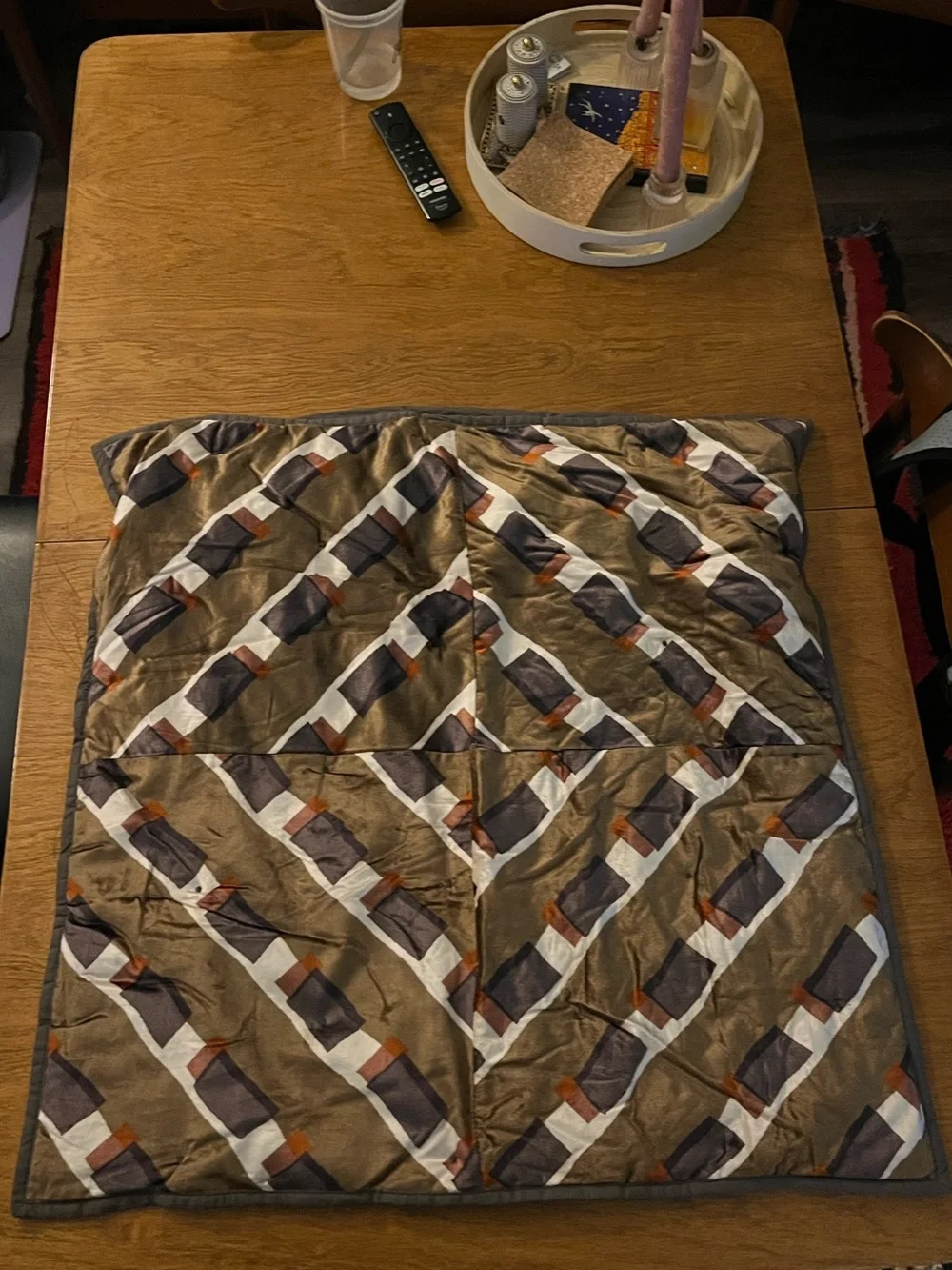 Geometric Pattern Quilted Throw Pillow Euro Sham